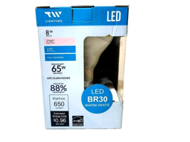 LED Flood Light Bulb 65W equiv. BR30 Warm White TW Lighting - £3.95 GBP