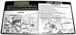 1975-1978 Corvette Instructions Jacking - £12.97 GBP