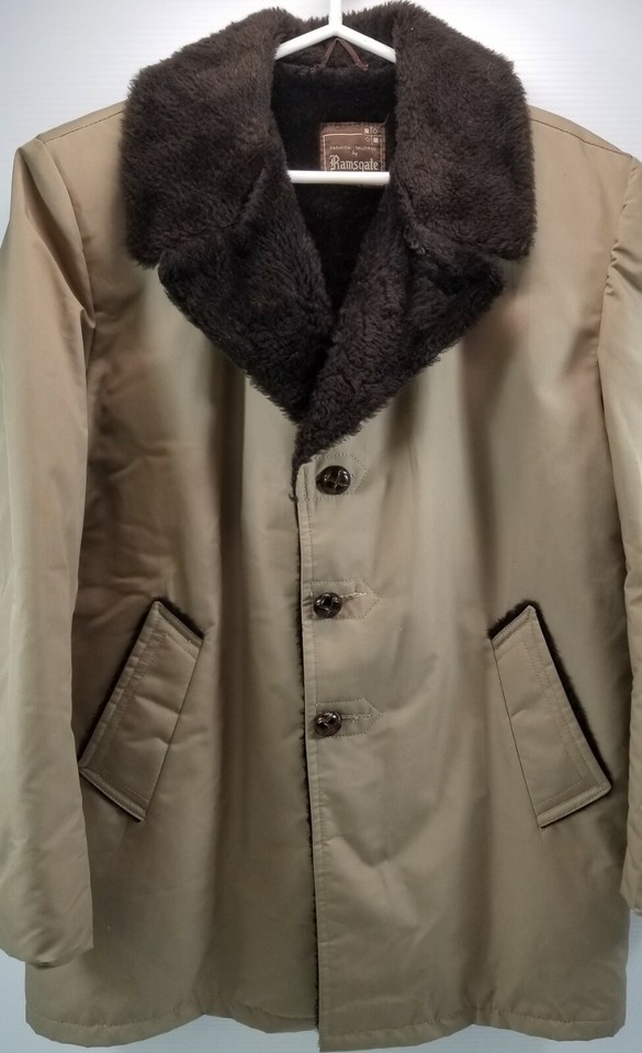Vintage Fashion Tailored by Ramsgate Men's Tan Beige Coat Size 44 Item image 5