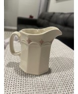 4.5&quot; Creamer Pitcher STEELITE INTERNATIONAL England Ivory Salmon Scallop... - $11.44