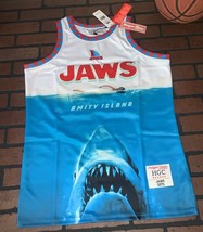 JAWS - Amity Island White Headgear Black Classics Basketball Jersey ~Never Worn~ - £50.35 GBP