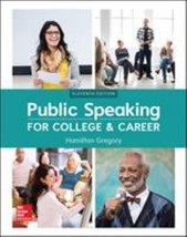 Public Speaking for College &amp; Career Mesa Community College by Hamilton Gregory  - £7.59 GBP