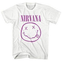 Nirvana Purple Smile White Official Tee T-Shirt Mens Unisex - £24.93 GBP