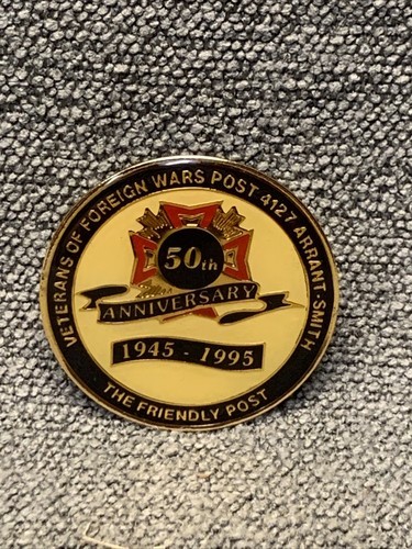 NEW VFW Post 4127 50th Anniversary Lapel Pin KG JD Veterans Foreign Wars - $9.90