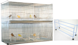 2 Of X-Large Galvanized Breeding Flight Bird Double Center Dividers Stand Cages - $273.30