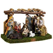 10 Piece Christmas Nativity Scene Set with Stable Decoration 5 Inch Tall... - $71.98