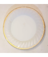 Anchor Hocking White Swirl Bread Plate Golden Anniversary Milk Glass Gol... - £6.27 GBP