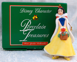 Grolier Porcelain Treasures Disney Christmas Ornament Snow White in Box - £20.77 GBP