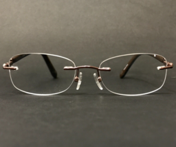 Technolite Eyeglasses Frames TFD 5002 BR Brown Rectangular Rimless 50-17-135 - £29.57 GBP