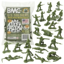 BMC Plastic Army Women - 36pc OD Green Female Soldier Figures - Made in USA - £25.57 GBP