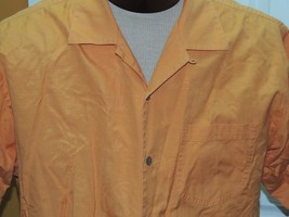 Men&#39;s MED Tommy Bahama Short Sleeve Hawaiian Shirt 100% Cotton ORANGE pa... - $11.69