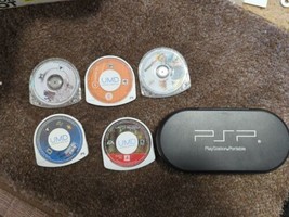 PSP Games Lot of 5 plus travel carrying case for 8 games UMD - $72.26