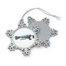Blue Gun Pewter Snowflake Ornament - £13.57 GBP