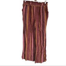 New Look striped linen loose pants with belt - $21.04