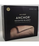 *LP) Malouf Anchor Weighted Throw Blanket 48&quot; x 72&quot; Velour Cover  Driftw... - £80.37 GBP