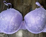 Juicy Couture ~ Women&#39;s Push Up Bra Purple Padded Underwire Nylon Lace ~... - $22.02