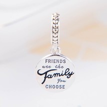 2019 Autumn Release 925 Sterling Silver Friends Are Family Dangle Charm  - £13.35 GBP