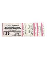 Cabrillo College Basketball Ticket Stub SDSU Baylor Temple Florida 12/29/1981 - £11.98 GBP
