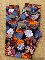 LulaRoe Blk Purple Floral Geometric Paisley OS Leggings Medallion Unicorn #32 - £22.06 GBP