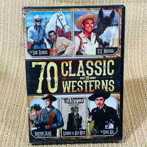 70 Classic Westerns 4 DVDS Lone Ranger US Marshal Cisco Kid Shotgun Slade - £9.45 GBP