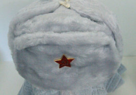 Ushanka Militaire Russe Authentique Off/White Avec Étoile Rouge - $30.74