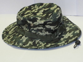 Camo Boonie Hat Cap Rain Forest Green Sun Visor Army Military Fishing Hu... - $130.29 MXN