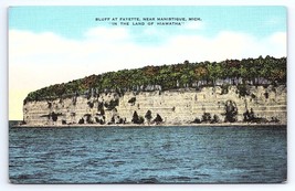 Postcard Bluff at Fayette near Manistique Michigan MI Land of Hiawatha - £3.56 GBP