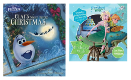 Lot of 2 Disney Frozen Books Olafs Night Before Christmas w/CD &amp; A Birthday Wish - £5.71 GBP