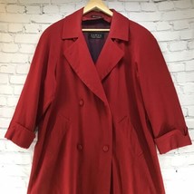 Sanyo Carol Cohen 100% Wool Trench Coat Vintage Red Womens Sz 8 Long Fla... - $29.69