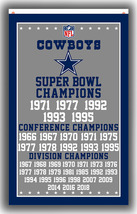 Dallas Cowboys Football TeamChampionsMemorable Flag 90x150cm 3x5ft Best Banner - £11.95 GBP