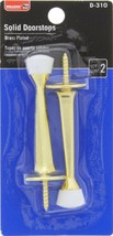 2 Doorstops Solid Brass Finish and Rubber bumPer screw door stop BULLDOG... - $19.11