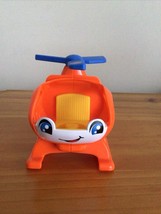 Fisher Price Little People Orange Helicopter Rotors Turn Airport Copter Chopper - £5.45 GBP