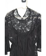 Gracia Black Lace Blouse 3/4 Flared Sleeve Top Size Women&#39;s Medium - £23.65 GBP