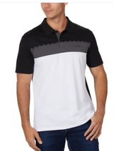 Calvin Klein Mens Polo White Multicolor Shirt Golf Moisture Wicking Tagless - $840.15 MXN