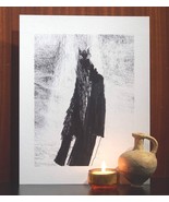 Ghost art print, 8x10. Haunting dark fantasy pen and ink folk horror dra... - £19.54 GBP