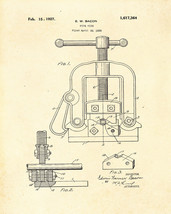 Decoration POSTER print.Invention Patent.Pipe Vise.Room interior wall.6742 - £13.98 GBP+