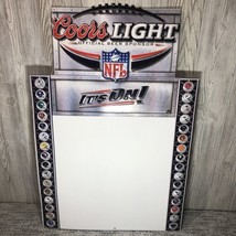 Coors Light 2002 Vintage &quot;IT&#39;S ON!&quot; Dry Erase Magnetic NFL Football Metal Sign - £67.26 GBP