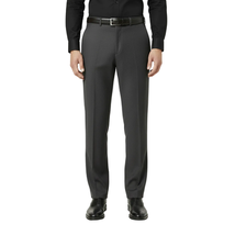 Men Renoir Flat Front Pants 100% Wool Super 140's Classic Fit 555-3 Charcoal image 14
