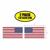 2 Pack -7&quot; X 4&quot; American Flag Sticker Decal Humor Funny Usa VG0023 - £3.19 GBP