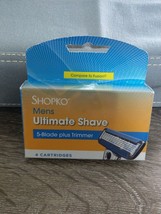 SHOPKO RAZOR 5-BLADE REFILL CARTRIDGES W/ TRIMMER COMPARE TO FUSION. 4 C... - $16.71