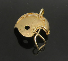 14K GOLD - Vintage Shiny NFL Football Helmet Sports Motif Pendant - GP228 - £129.75 GBP