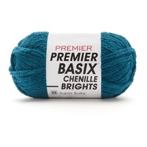 Premier Basix Chenille Brights Yarn-Teal Blue 2126-10 - £13.46 GBP