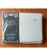 New Vintage CANNON ROYAL FAMILY Sequences II King Flat Sheet Beige NOS U... - £15.10 GBP