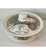 Jonhson Bros Friendly Village Covered Bridge Covered Casserole - $48.66 CAD