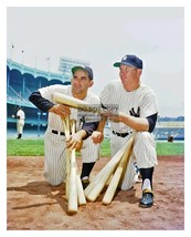 Mickey Mantle &amp; Yogi Berra Holding Bats New York Yankees 8X10 Baseball Photo - £6.72 GBP