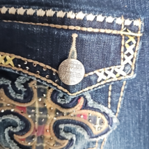 Premier Rue 21 Skinny Jeans Flannel and Bling size 5/6 R Pre-Loved image 4