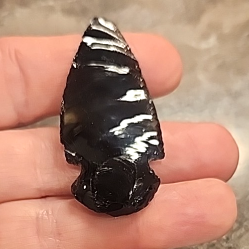 Black Obsidian Arrowhead - $6.93