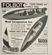 1968 Print Ad Folbot Folding Boats &amp; Sail Boat Charleston,South Carolina - £8.16 GBP