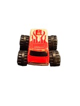 Vintage Micro Machines Monster Chevy Van White Red Flames Galoob 1987 - $7.69