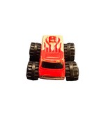Vintage Micro Machines Monster Chevy Van White Red Flames Galoob 1987 - £6.01 GBP
